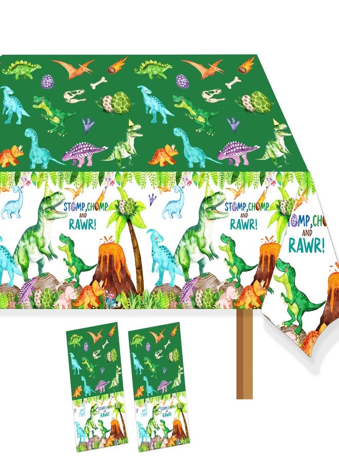 BIGKEOKI Two Rex Birthday Decorations Boy Watercolor Dinosaur 2nd Bday Party Plates Napkins Cups Tablecloth Hanging Swirls Banner Straws Forks for Dinosaur 2nd Bday Decor Party Supplies - Image 5